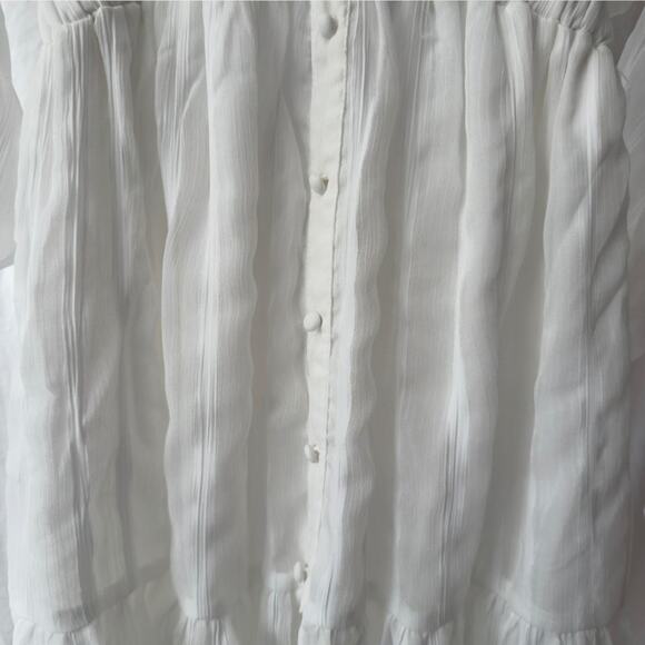 Romantic white sheer mini dress - Picture 5 of 5